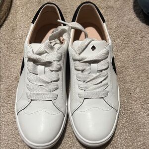 Kate Spade White and Black Sneakers